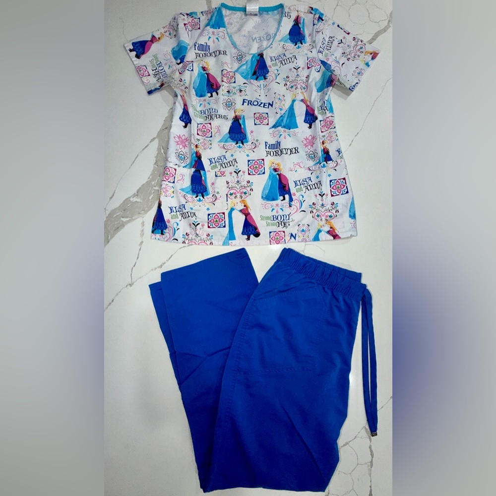 Frozen Themed Scrubs Set